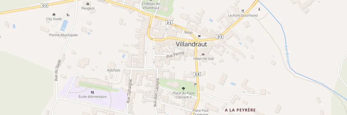 Plan du 8 Rue Perroy à Villandraut