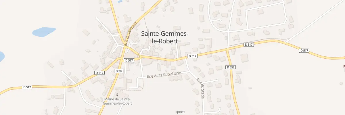 Plan du 20 Rue des Dolmens à Sainte-Gemmes-le-Robert