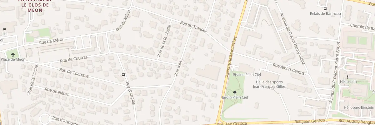 Plan du 20 Rue d’Ivry à Pau