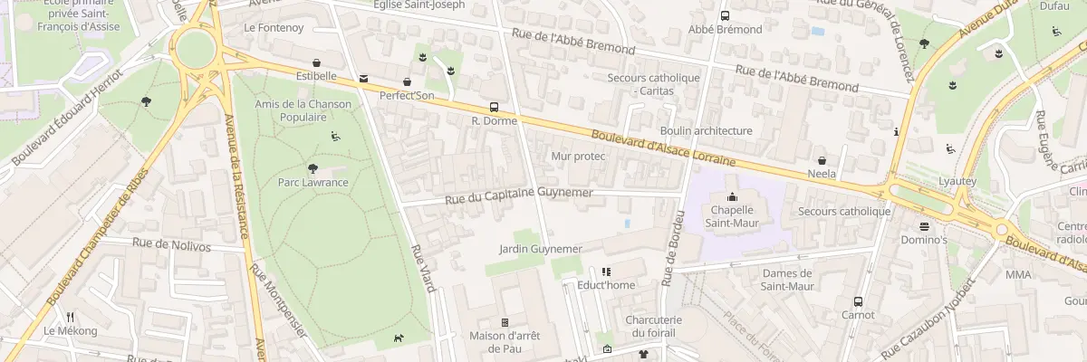 Plan du 20 Rue du capitaine Guynemer à Pau