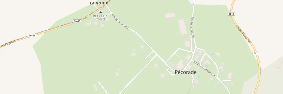 Plan du 190 Rte du Bourg à Pécorade
