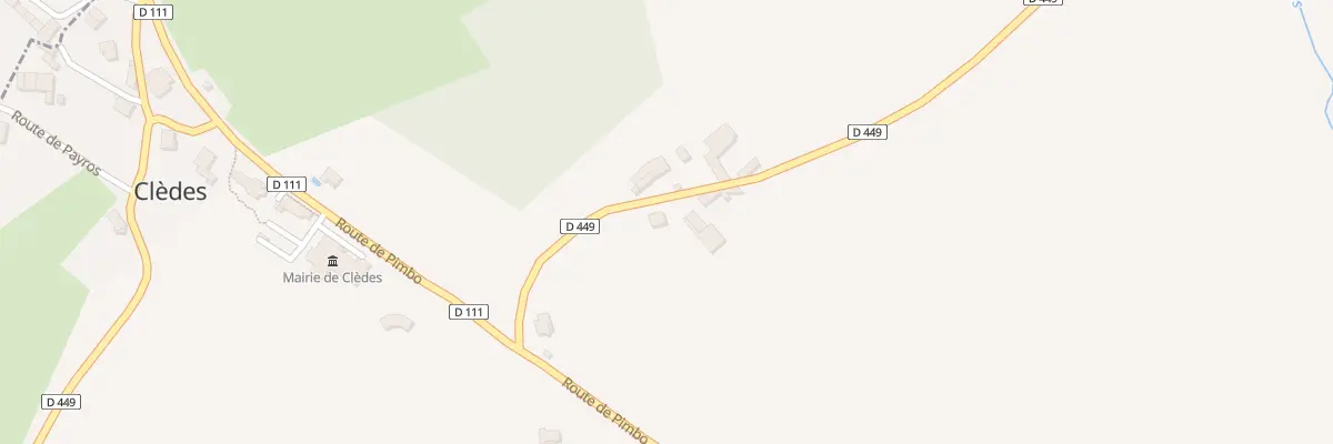 Plan du 12 Rte de Bourdos à Clèdes