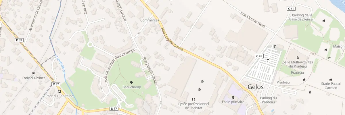 Plan du 26 Rue Eugene Daure à Gelos