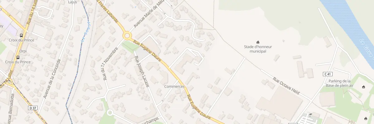 Plan du 17 Rue Eugene Daure à Gelos
