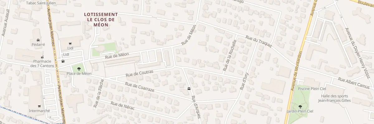 Plan du 14 Rue de Coutras à Pau