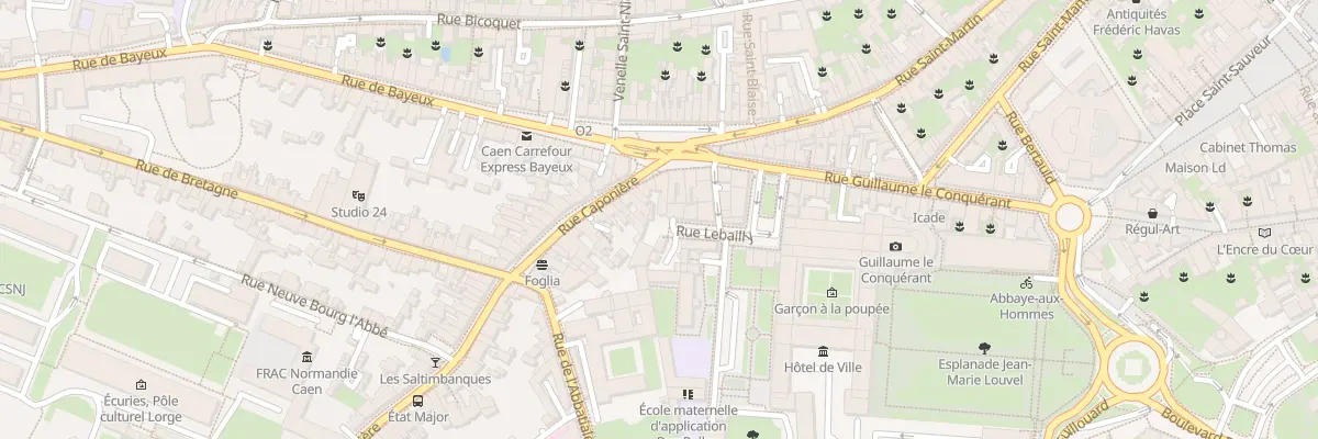 Plan du 1 Rue Caponière à Caen