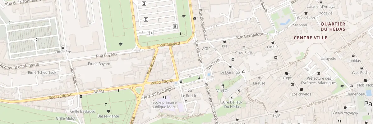 Plan du 8 Pl Gramont à Pau