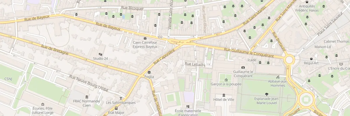 Plan du 9 Rue Caponière à Caen