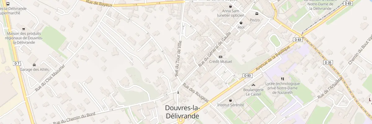Plan du 13 Rue du Général de Gaulle à Douvres-la-Délivrande