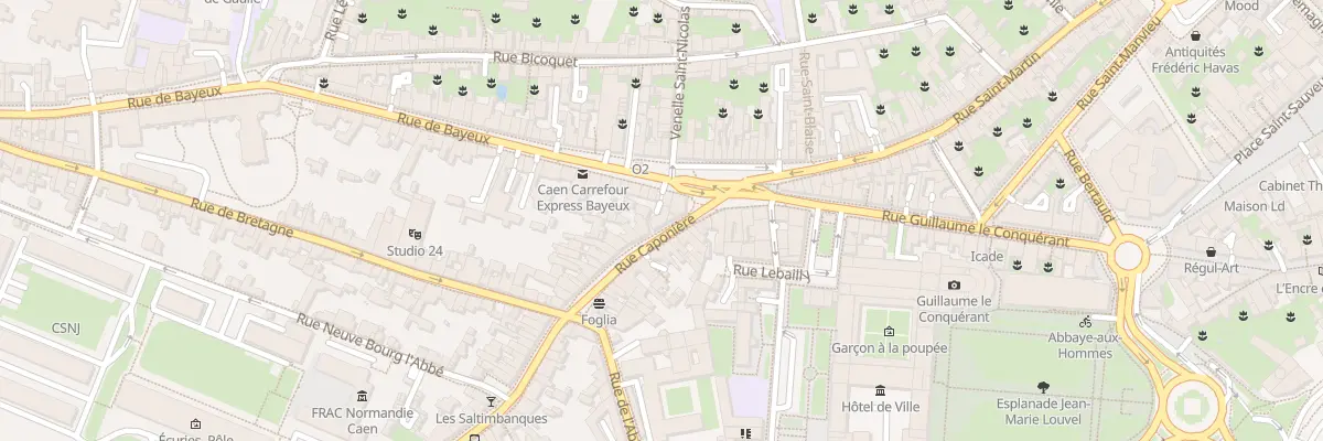 Plan du 6 Rue Caponière à Caen