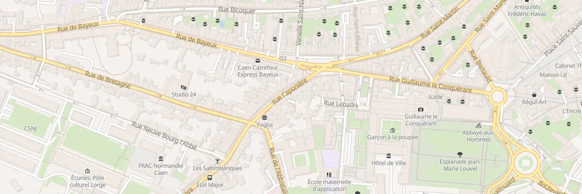 Plan du 15 Rue Caponière à Caen