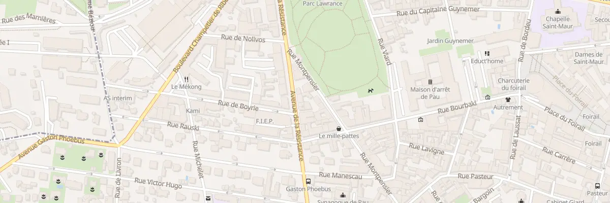 Plan du 32 Av de la Résistance à Pau