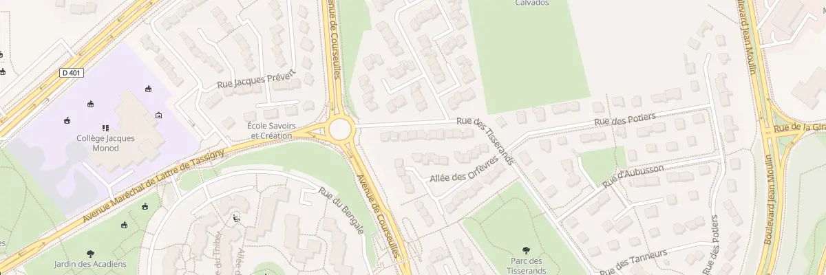 Plan du 10 Rue des Tisserands à Caen