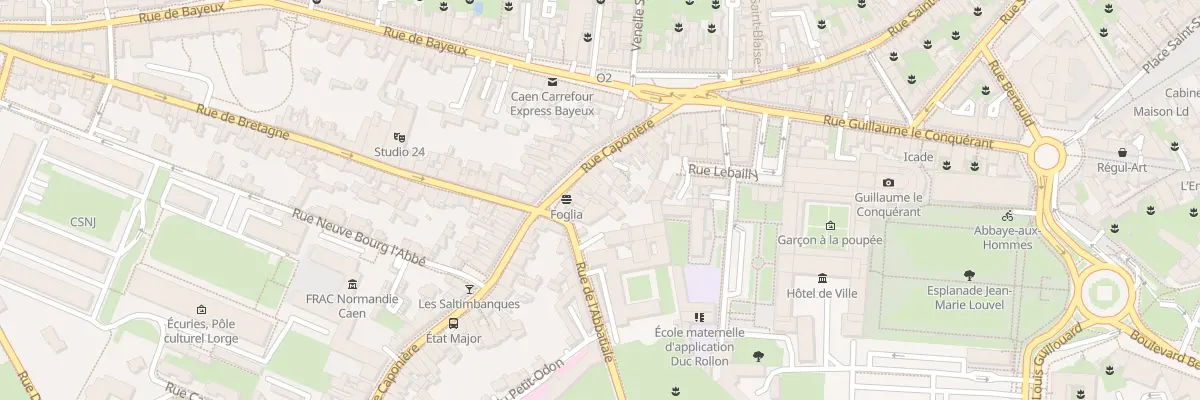 Plan du 25 Rue Caponière à Caen