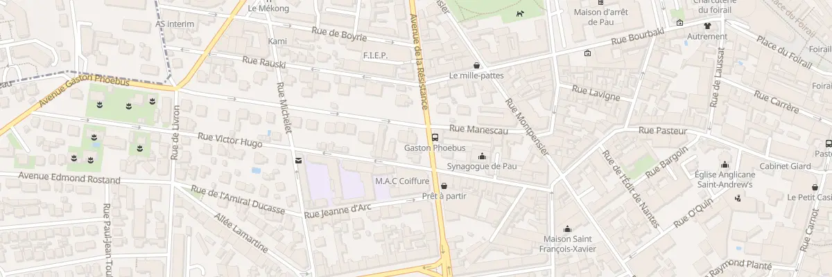 Plan du 13 Av de la Résistance à Pau