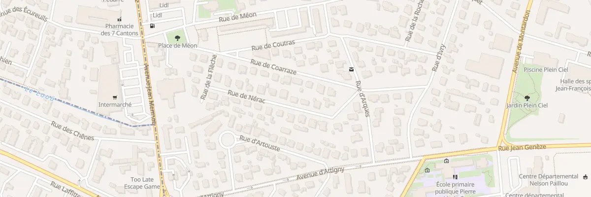Plan du 8 Rue de Nérac à Pau