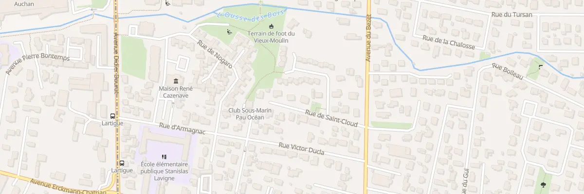 Plan du 14 Rue de St-Cloud à Pau
