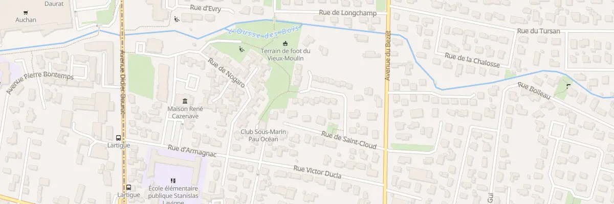 Plan du 15 Rue du Hameau de St Cloud à Pau