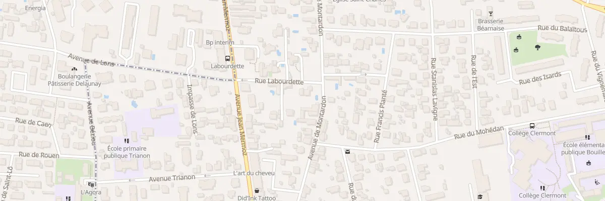Plan du 3 Rue Labourdette à Pau
