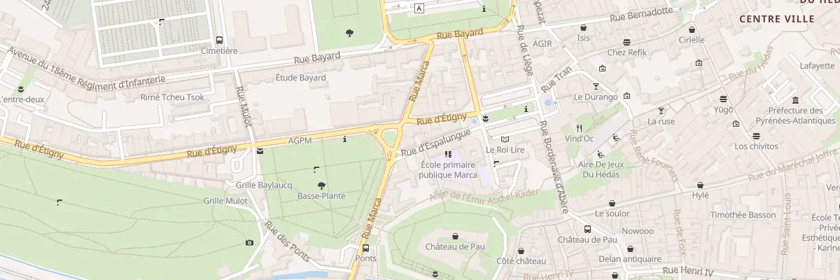 Plan du 7 Rue d’Étigny à Pau
