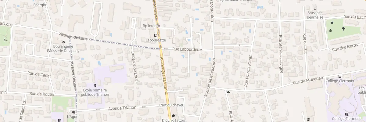Plan du 9 Rue Labourdette à Pau