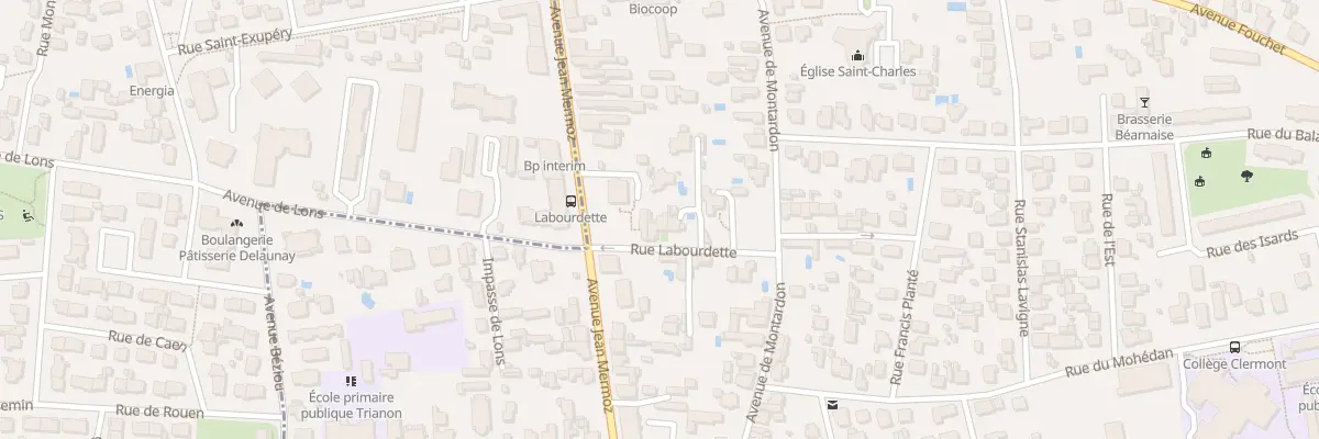 Plan du 12 Rue Labourdette à Pau