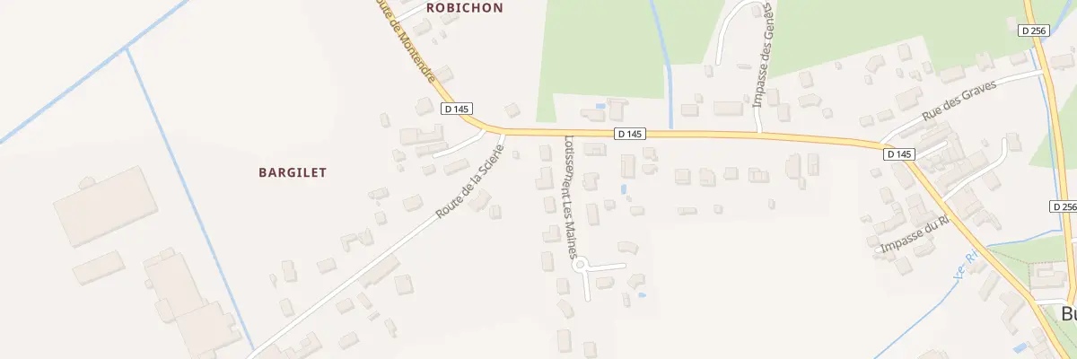 Plan du 2 Les Maines à Bussac-Forêt