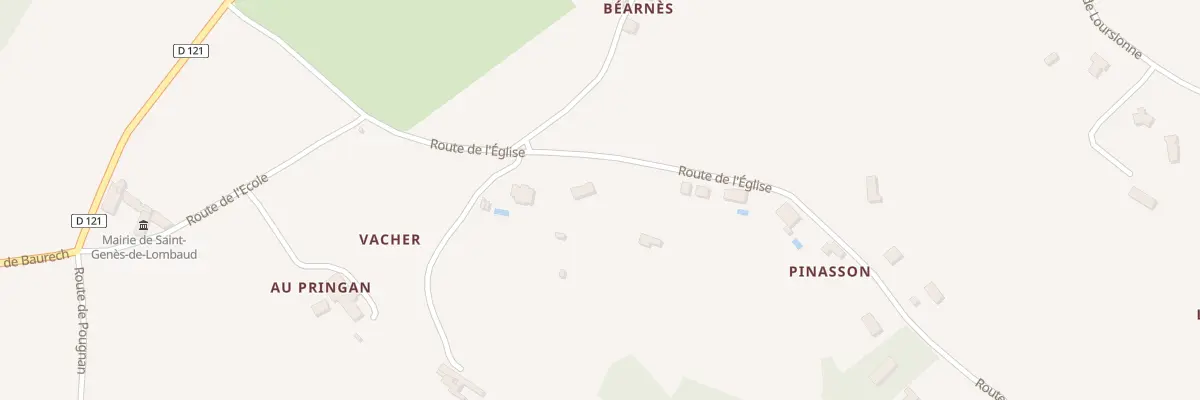 Plan du 348 Rte de l’Eglise à Saint-Genès-de-Lombaud