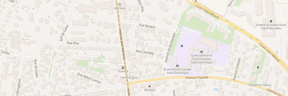 Plan du 8 Rue Chantilly à Pau