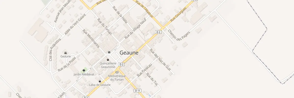 Plan du 12 Rue Gourgues à Geaune