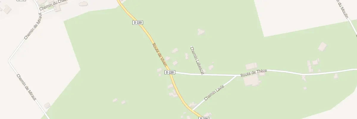 Plan du 1 Rte de Thèze à Auga