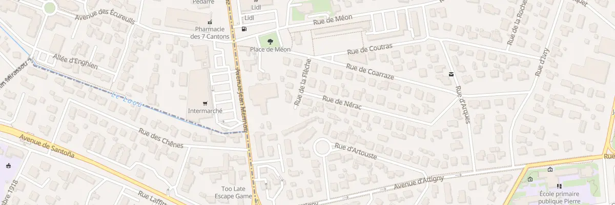 Plan du 25 Rue de Nérac à Pau