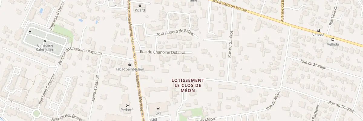 Plan du 7 Rue du chanoine Dubarat à Pau