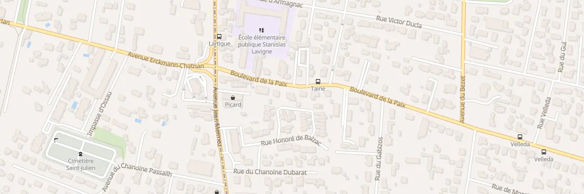 Plan du 395B Bd de la Paix à Pau
