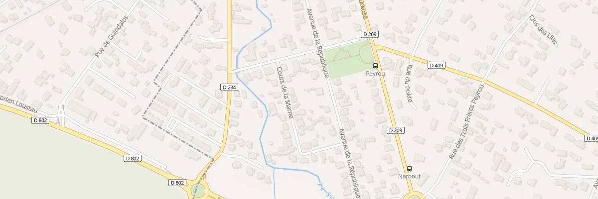 Plan du 5 Crs de la Marne à Gelos
