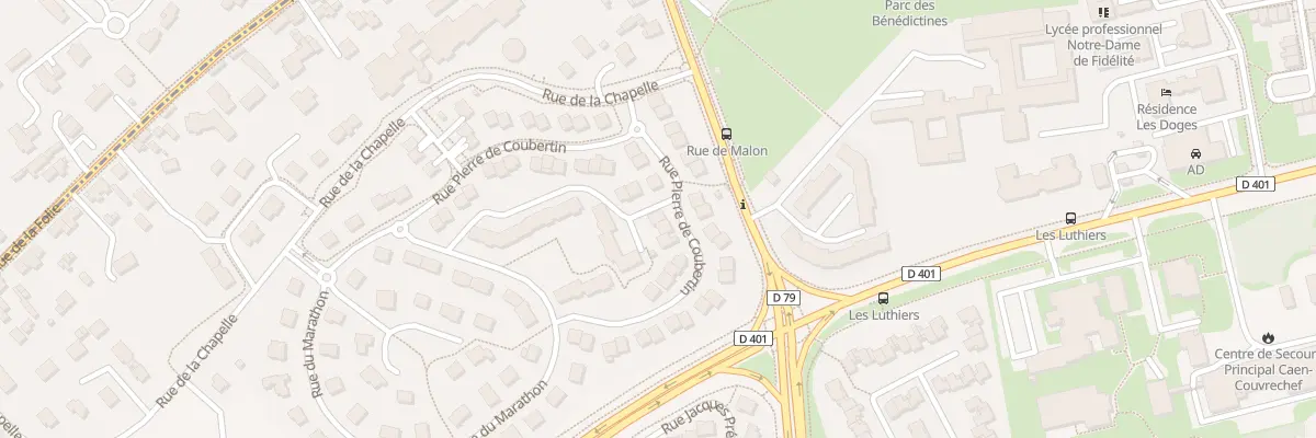 Plan du 17 Rue Pierre de Coubertin à Caen