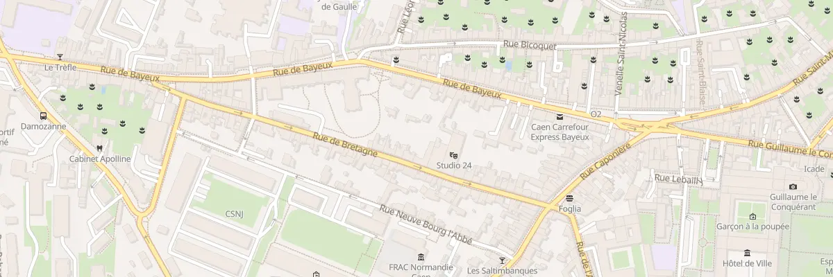 Plan du 34 Rue de Bretagne à Caen