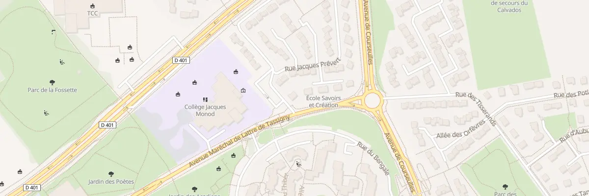 Plan du 2 Rue Jacques Prévert à Caen
