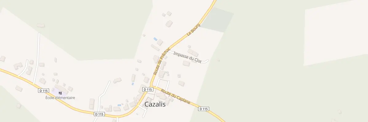 Plan du 17 L’Eglise à Cazalis