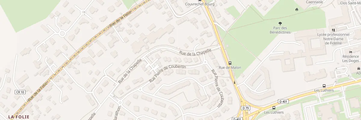 Plan du 54 Rue Pierre de Coubertin à Caen