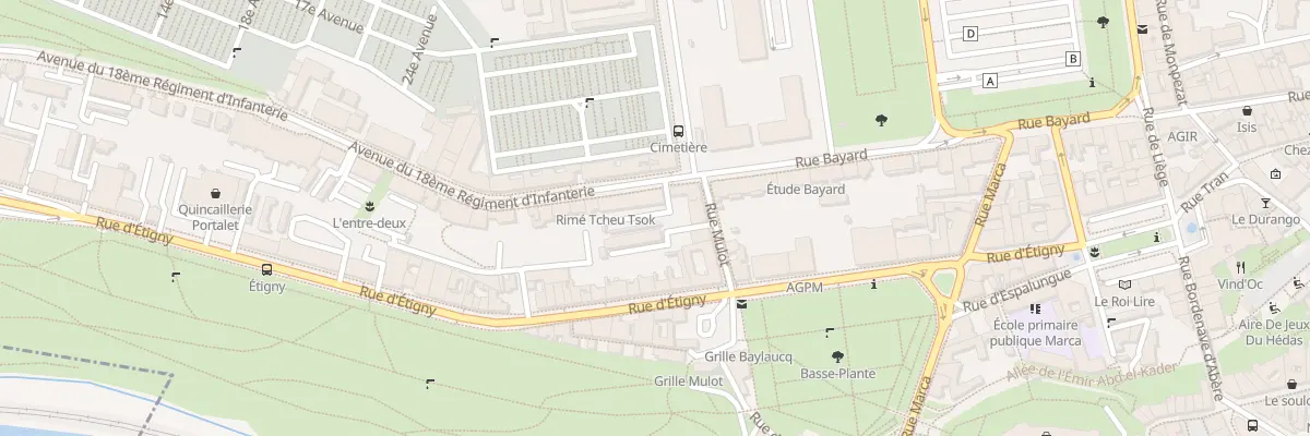 Plan du 7 Av du 18eme RI à Pau