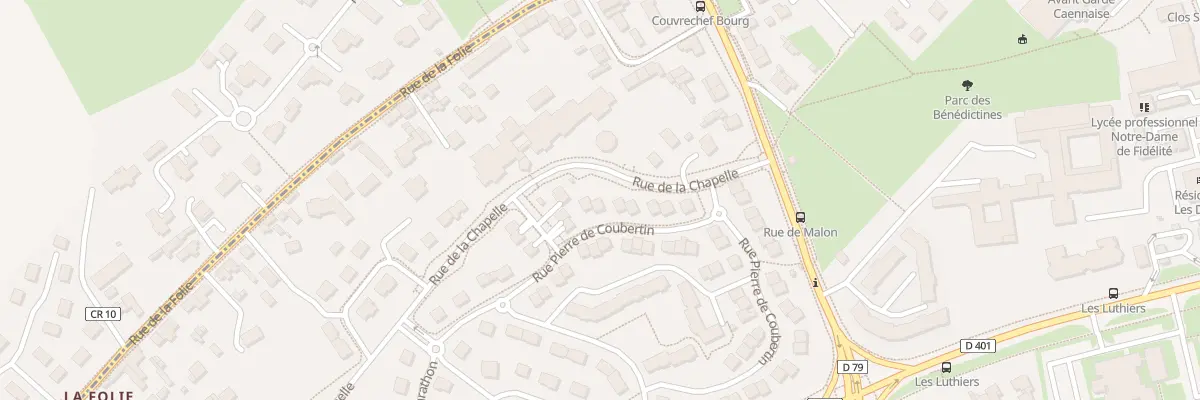 Plan du 58 Rue Pierre de Coubertin à Caen