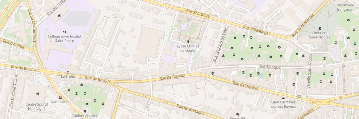 Plan du 74 Rue de Bayeux à Caen