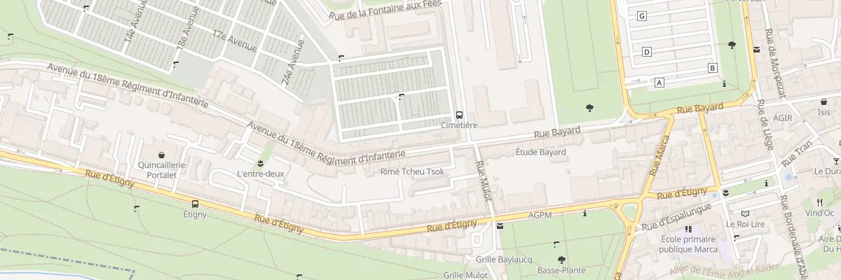 Plan du 4 Av du 18eme RI à Pau