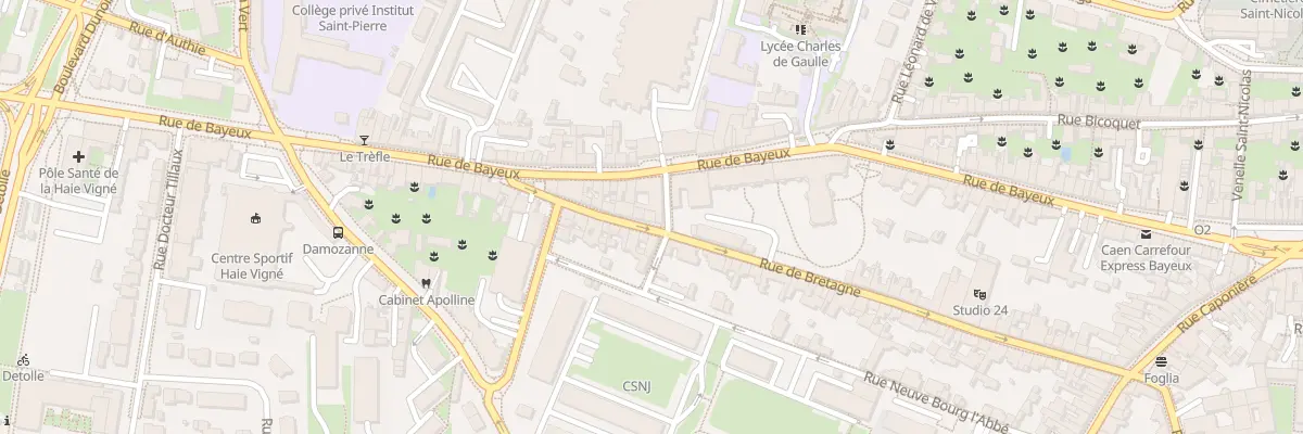 Plan du 50 Rue de Bretagne à Caen