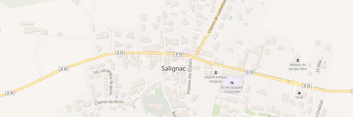 Plan du 47 Le Bourg Salignac à Val de Virvée