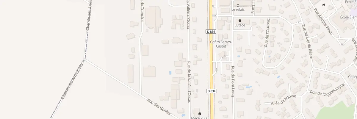 Plan du 9096 Rue de la Vallée d’Ossau à Serres-Castet