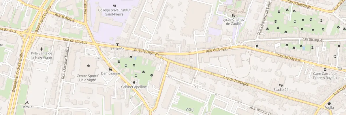 Plan du 91 Rue de Bayeux à Caen