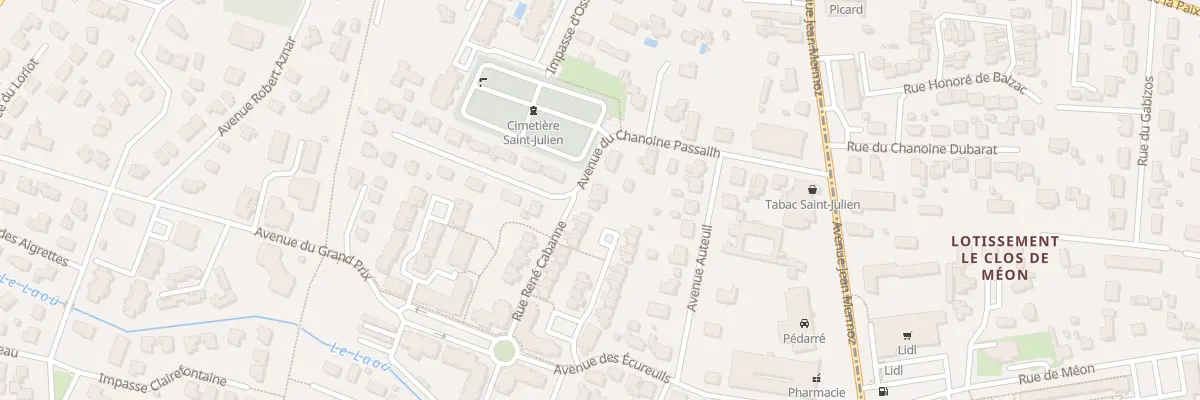 Plan du 15 Av du Chanoine Passailh à Lons