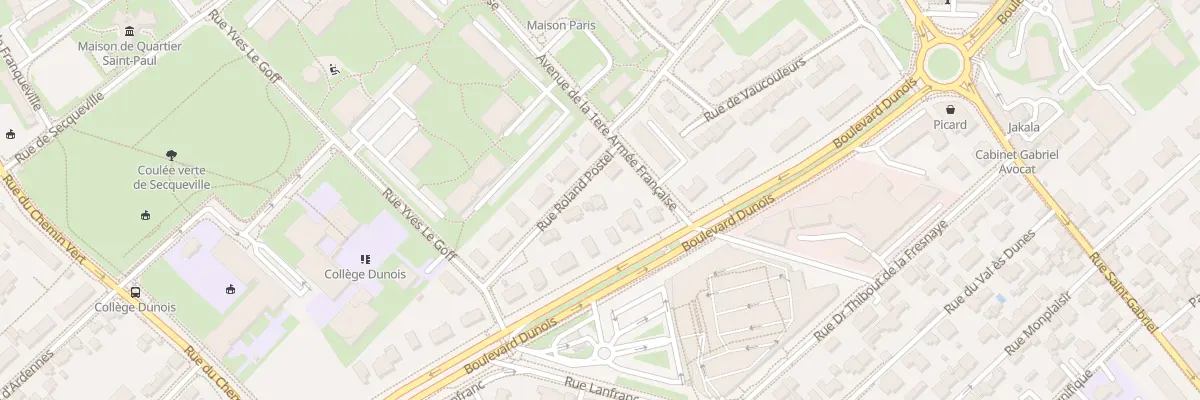 Plan du 5 Rue Roland Postel à Caen